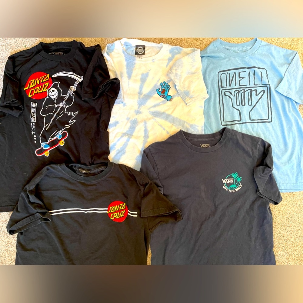 5 youth skate shirts